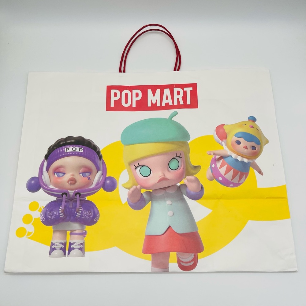 POP MART Labubu Authentic Retail Large Paper Shopping Gift Bag